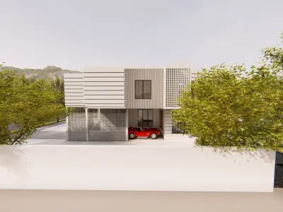 MODERN RESIDENTIAL HOUSE 3D model purchase