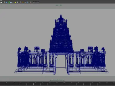 gold temple 3d model 3D model