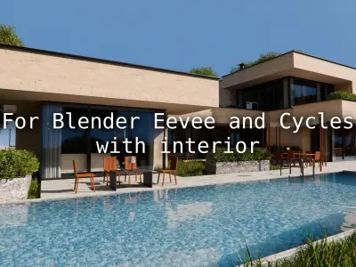 2026 Modern Modular House 2 For Blender Eevee And Cycles 3D model