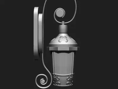 Wall Light Lamp Low-poly 3D model