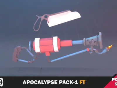 Apocalypse Flame Thrower Pack Low-poly 3D model