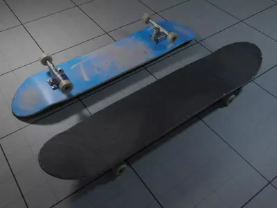Skateboard two skateboards Low-poly 3D model