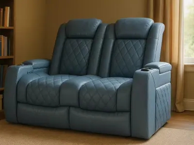 Double Recliner Low-poly 3D model