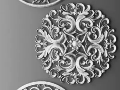 persian pattern for wall and decoration interior designe Low-poly 3D model