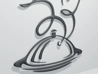 Kitchen Wall Decoration - Chef 3D model