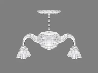 Purple Chandelier Free low-poly 3D model