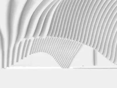 Organic Shell Roof Modeling  Low-poly 3D model