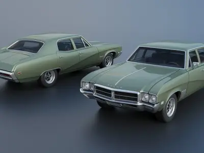 Buick Skylark 4 Door Sedan 1969 3D print model