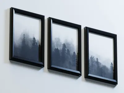 Framed Art Set Low-poly 3D model