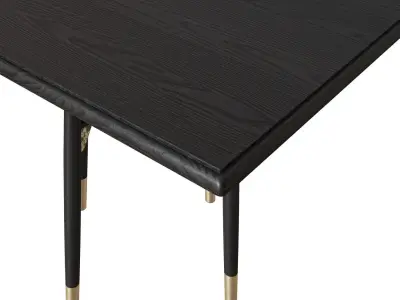 Dining table and chair luxury set by Alexandra 3D model