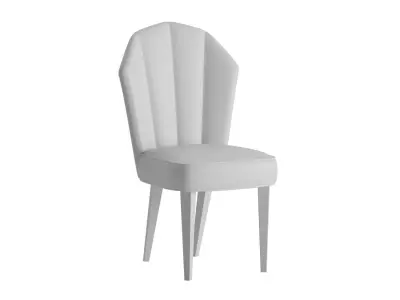 Upholstered Shell Dining Chair 3D model