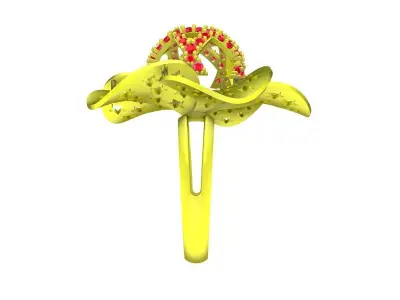 Luxury Star Floral Openwork Ring 3D Model 5747 3D print model