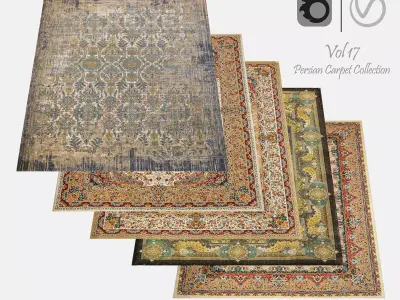 Persian Carpet Collection-vol17-4k texture Low-poly 3D model