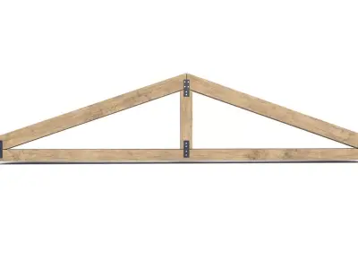Wooden Roof Truss 01 Low-poly 3D model