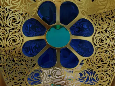 Moroccan bohemian chandelier 3D model