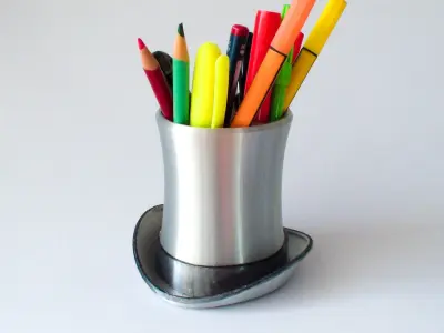 TOP HAT PEN HOLDER 3D print model
