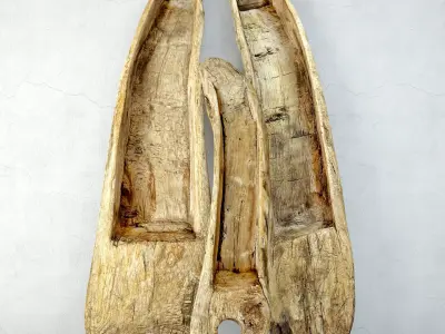 Old Wood Long Troughs 3D model