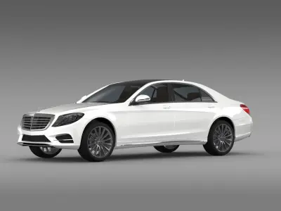 AMG Mercedes Benz S 350 Lang BlueTec V222 2016 3D model