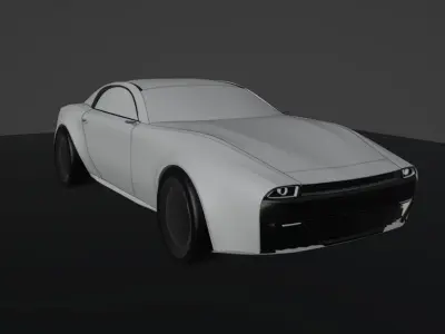 Blender Sports Car - 2-Door Coupe 3D model