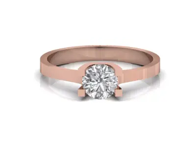 STL 3DM Print Ready Women Diamond Ring Lightweight Printable  3D print model 41