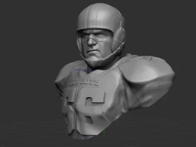 Vintage Dallas Cowboy Football Bust 3D print model