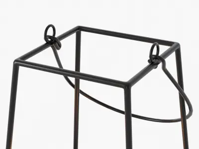 lantern01 two metal candle holders 3D model