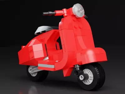 Lego Vespa 3D model 3D model 3D model