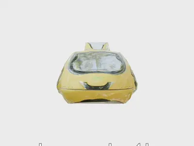 Futuristic Flying Taxi Concept Car Model Low-poly 3D model