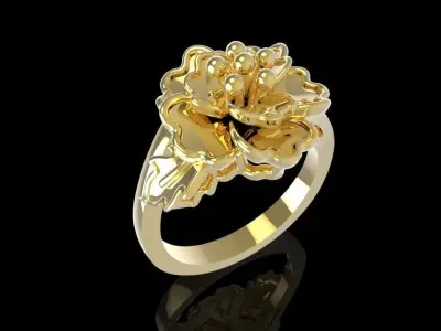 Luxury Floral Bloom Women Ring High Jewelry 620 3D print model