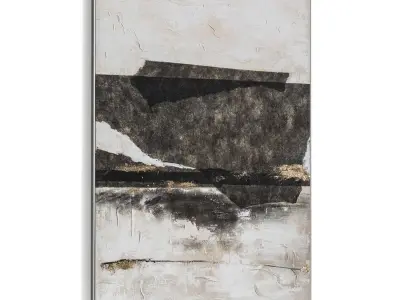 Plaster Two Photo Frame 415 Low-poly 3D model