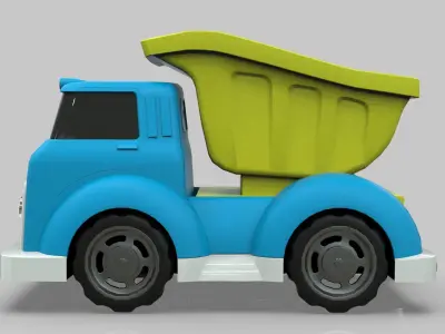 Dump Truck Cartoon Vehicle 3D model