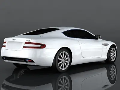 Aston Martin DB9 Low-poly 3D model