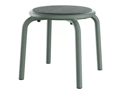 Torno Stool Upholstered Seat 3D model