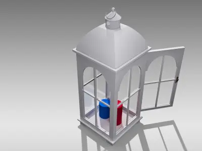 Wood Lantern 02 Low-poly 3D model