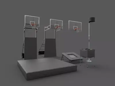 Acrobatic Basketball Props Low-poly 3D model