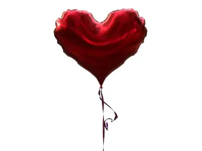 Red Heart Balloon 3D model