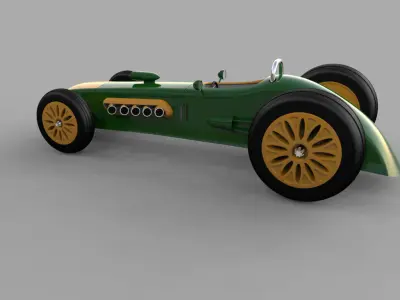 Trike Old race car 3D model