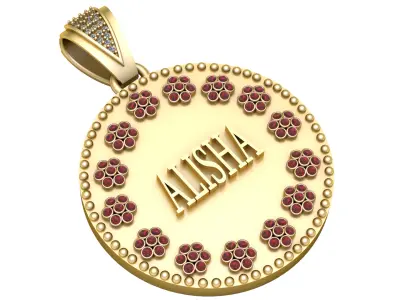 personalized name pendant 3D print model