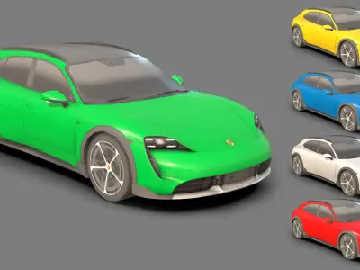Car Pack 12 low-poly Low-poly 3D model