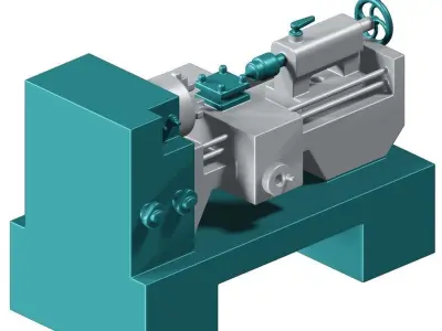 Engineering Lathe Toy 3D model