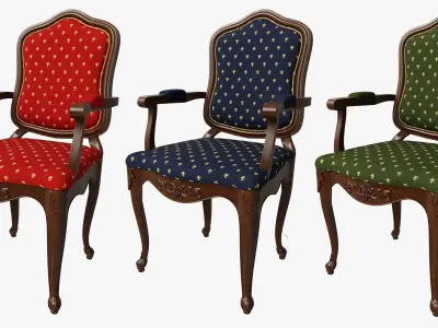  Classic carved chair 04 02 3D model