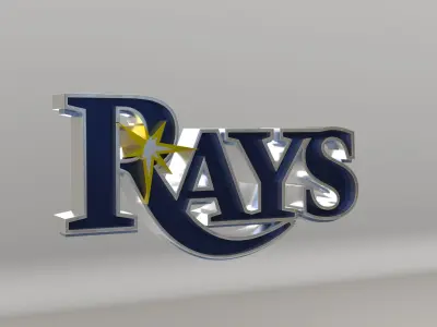 MLB Tampa Bay Rays V1 Team Logo 3D model