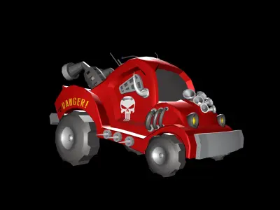 Cartoon Car Low-poly 3D model