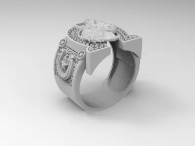 anillo caballo  3D print model