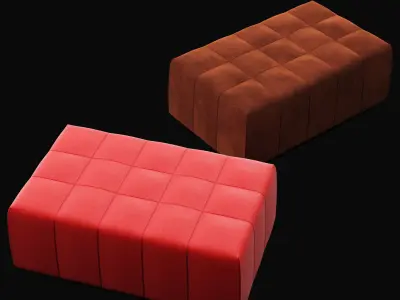 Pouf 3 big 3D model