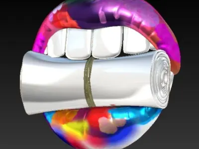 DOLLARS IN THE TEETH 3D PRINT MODEL 3D print model