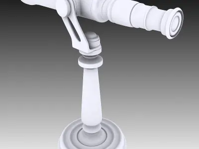 Brass Desk Telescope 3D model