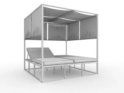Poolside Cabana 04 3D model
