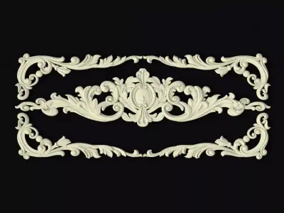 Central decor ornament for furniture 3D model 725