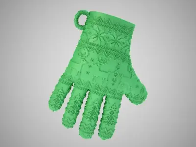 Christmas Gloves 3D print model